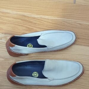 Cole Haan Size 13 Men's White and Brown Leather Loafers